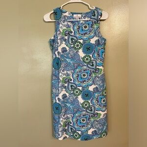 Jude Connolly Womens Nylon Stretch Soft Sleeveless Blue Floral Athletic Dress XS